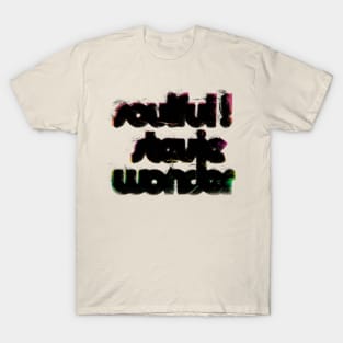 soulful stevie wonder typography graphic T-Shirt